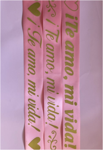 Listón, Te Amo, mi vida, rosa